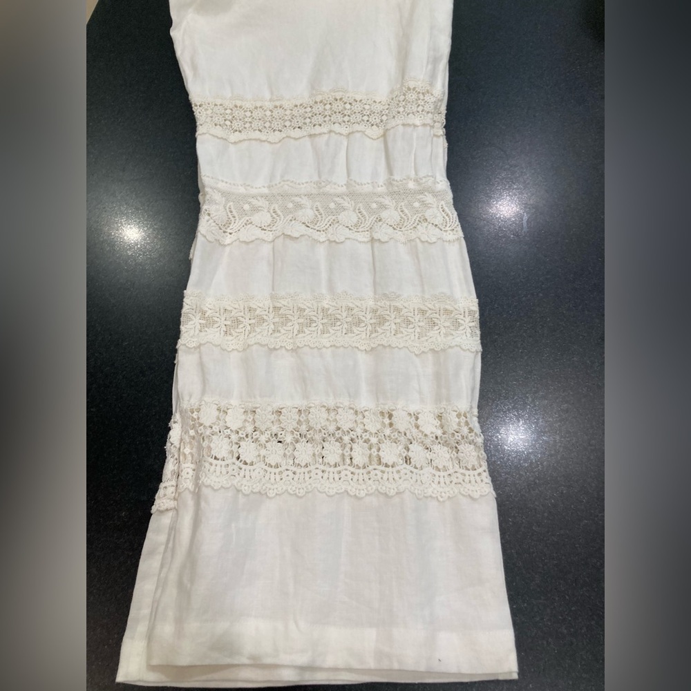 Johnny Was Ivory Lace & Crochet Trimmed Women's Pants - Picture 15 of 15
